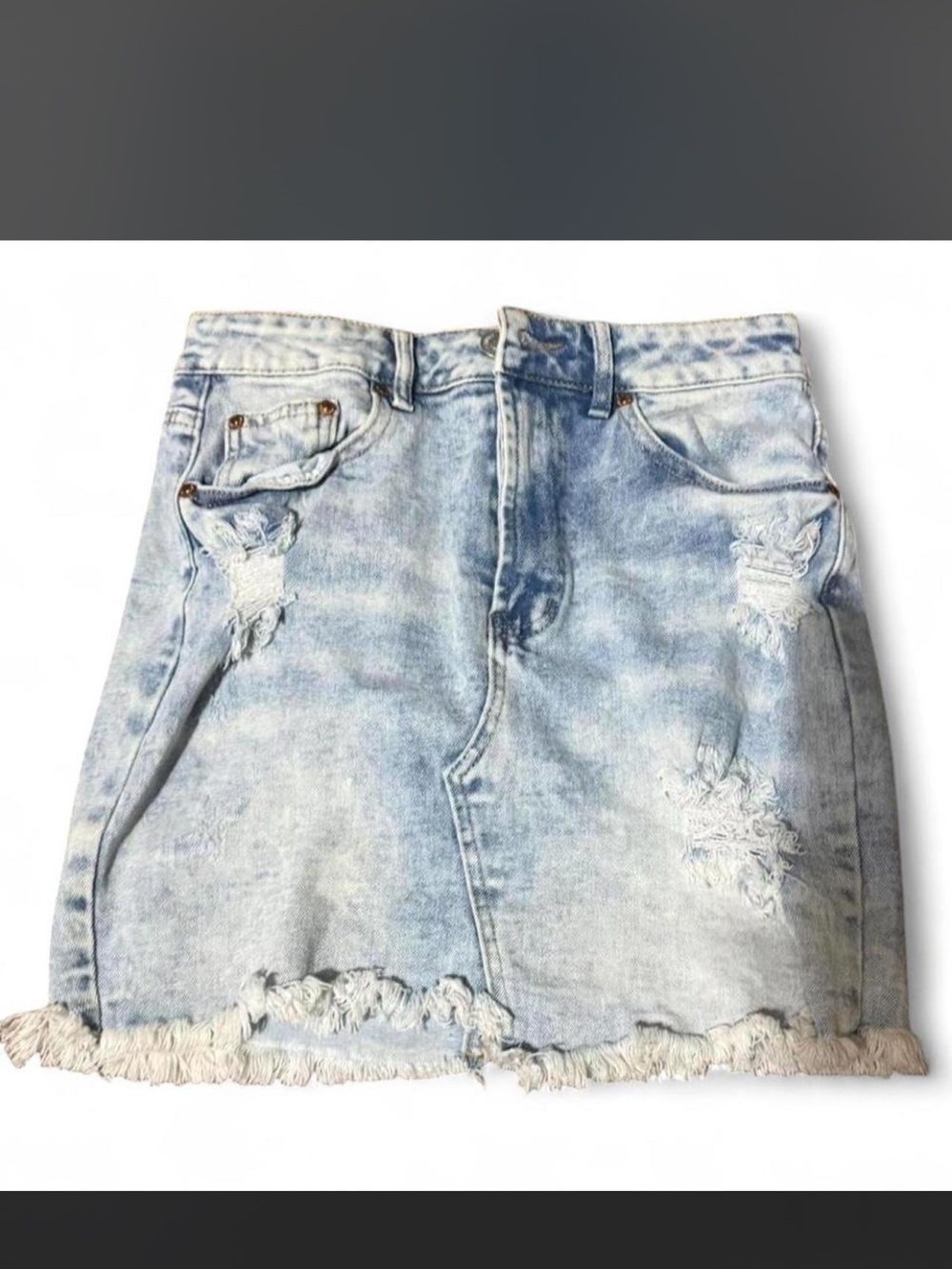 Almost Famous Light Wash Distressed Denim Shorts